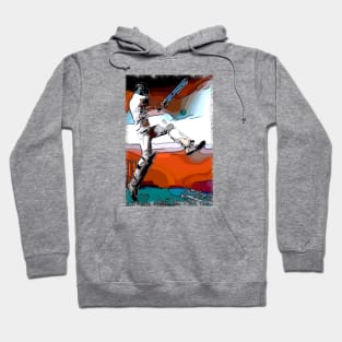 World Cup Cricket Batsman Lines Western Hoodie